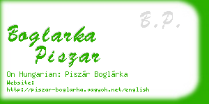 boglarka piszar business card