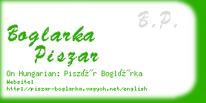 boglarka piszar business card